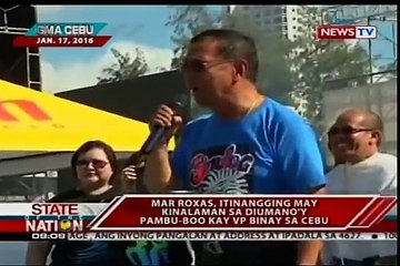 SONA: Mar Roxas, itinangging peut kinalaman sa diumano y pambu boo kay VP Binay sa Cebu