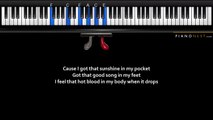 Justin Timberlake - Can't Stop The Feeling - Piano Karaoke - Sing Along - Cover with Lyrics