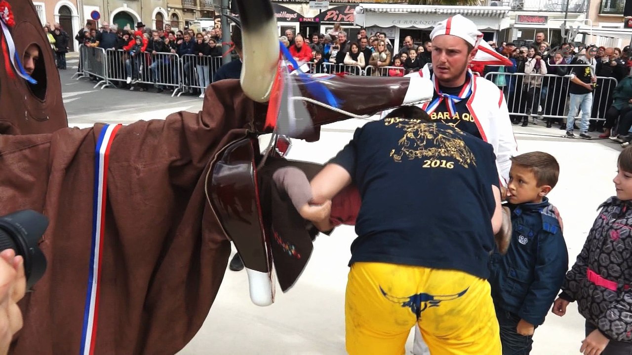 Corso fleuri de Mèze 2016 - Le boeuf sur la place Camille Vidal