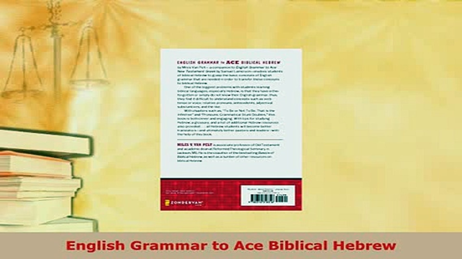 PDF  English Grammar to Ace Biblical Hebrew Read Online