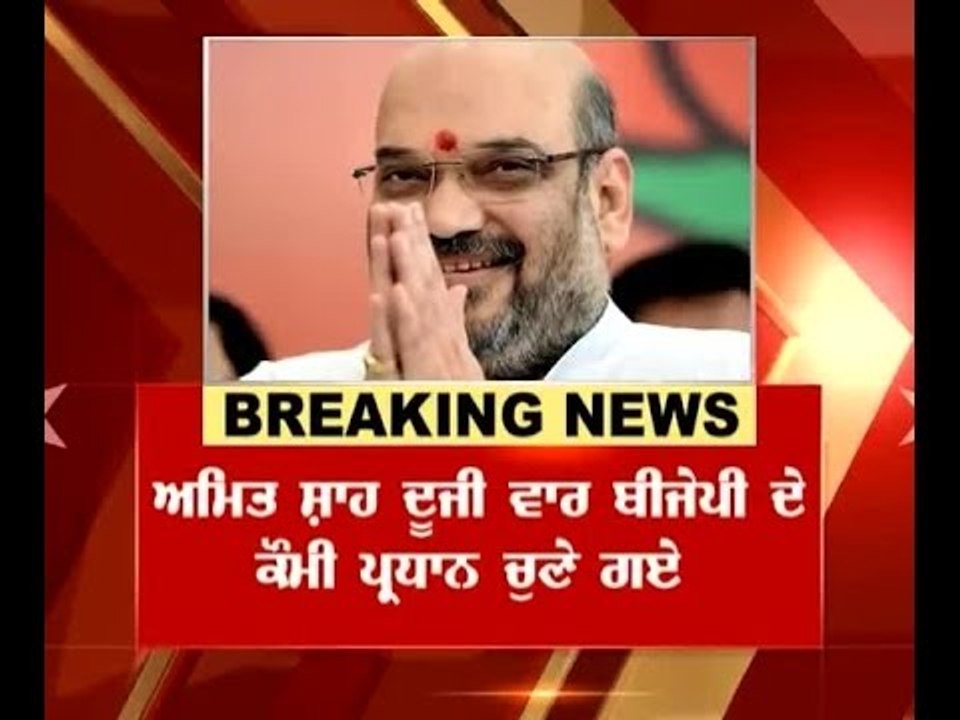Amit Shah elected BJP president second time