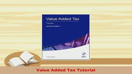 PDF  Value Added Tax Tutorial Ebook