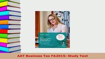 Download  AAT Business Tax FA2015 Study Text Ebook