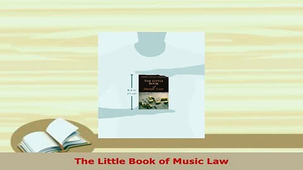 PDF  The Little Book of Music Law Free Books
