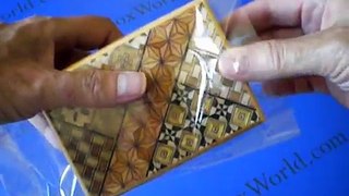 A 4 Sun 12 Step Yosegi Japanese Puzzle Box