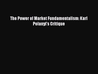 PDF The Power of Market Fundamentalism: Karl Polanyi's Critique  EBook