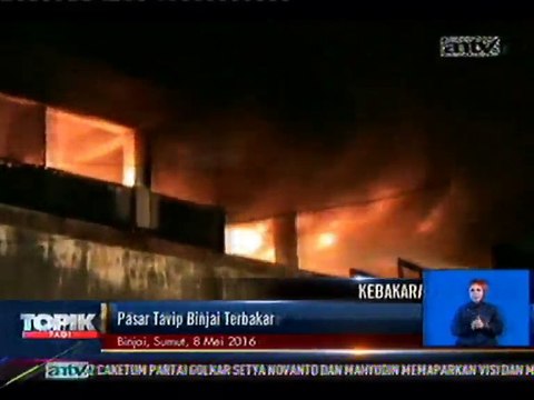 Ratusan Kios di Pasar Tavip Binjai Terbakar Habis