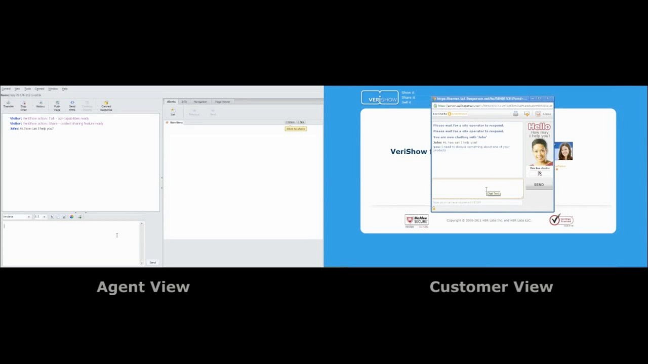 VeriShow for LivePerson - One way video conferencing