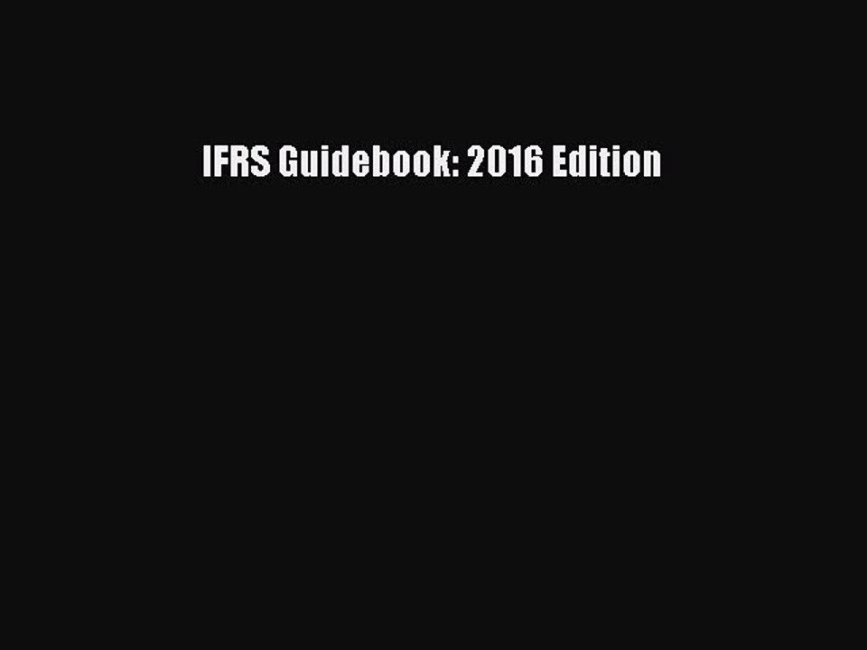 PDF IFRS Guidebook: 2016 Edition  EBook