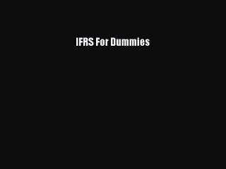 PDF IFRS For Dummies Free Books