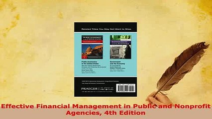 Download  Effective Financial Management in Public and Nonprofit Agencies 4th Edition Read Online