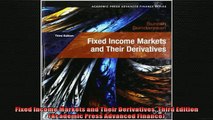 Free PDF Downlaod  Fixed Income Markets and Their Derivatives Third Edition Academic Press Advanced Finance  BOOK ONLINE