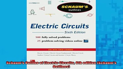 READ book  Schaums Outline of Electric Circuits 6th edition Schaums Outlines Full EBook