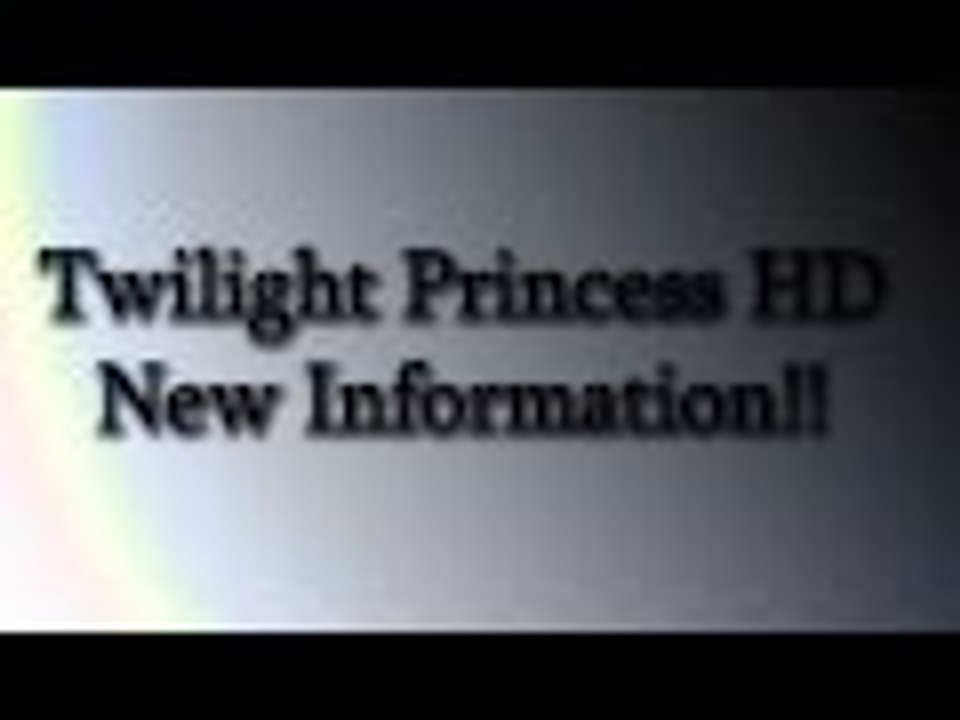 NEW TWILIGHT PRINCESS HD INFO!!!!!