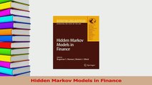 Read  Hidden Markov Models in Finance Ebook Free