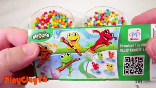 Kinder surprise Eggs unboxing toys in Candy funny video for kids PlayClayTV