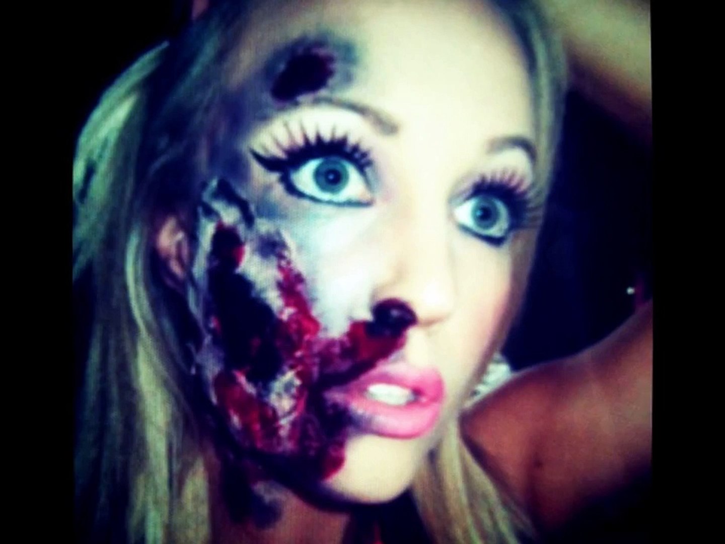 dead barbie halloween makeup