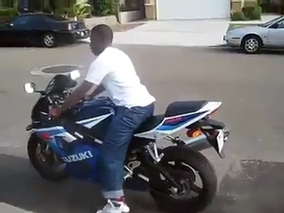 Wheelie and crash