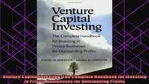 best book  Venture Capital Investing The Complete Handbook for Investing in Private Businesses for