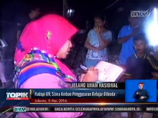 Hadapi UN, Siswa Korban Penggusuran Belajar di Tenda