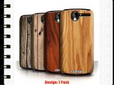 Coque de Stuff4 / Coque pour HTC Desire G7 / 7 Pack / Motif Grain de Bois Collection