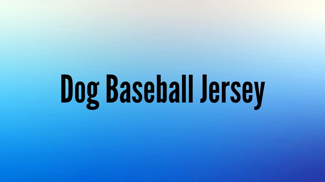 Dog Baseball Jersey