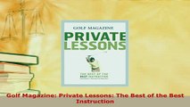 PDF  Golf Magazine Private Lessons The Best of the Best Instruction Free Books