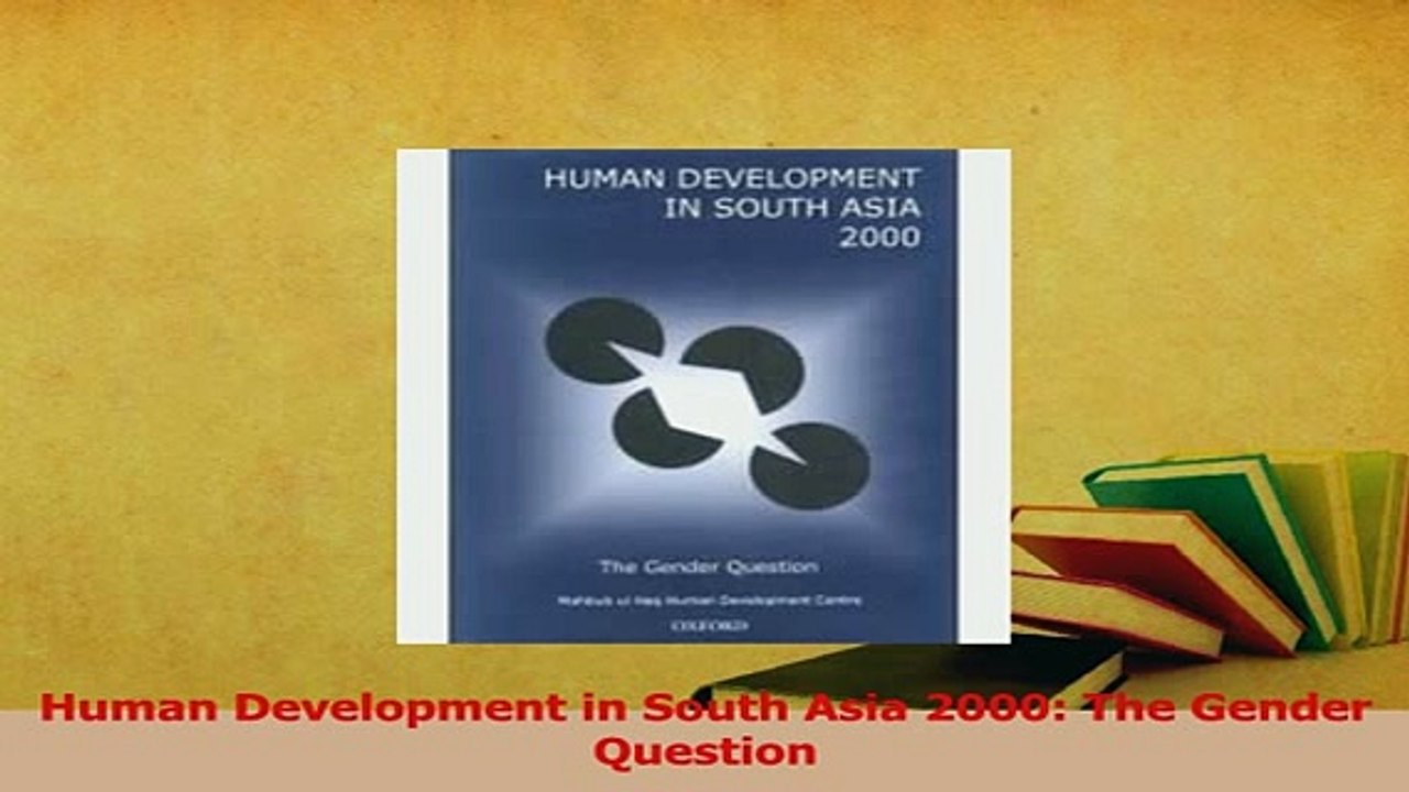 Read  Human Development in South Asia 2000 The Gender Question PDF Free