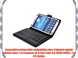 Étui folio universel Cooper Cases(TM) Infinite Executive en noir avec clavier pour LG G Pad