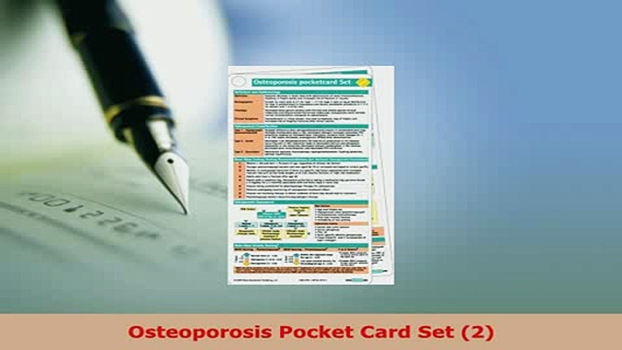 PDF  Osteoporosis Pocket Card Set 2 Free Books