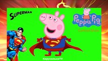 PEPPA PIG English SuperHeroes Coloring Pages For Kids Cartoons 2016 DIY TOYS & GAMES AntMan Superman