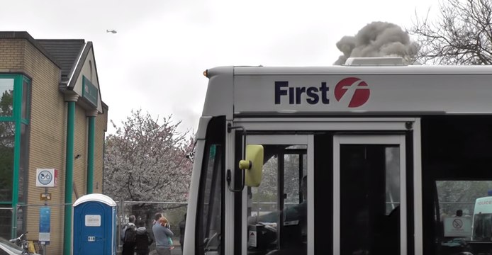 Bus Photobombs Man's View of Glasgow High-Rise Demolition