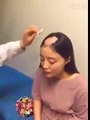 Crazy Chinese Girl Eating Corn with Drill Machine Challenge and Hair lost -2