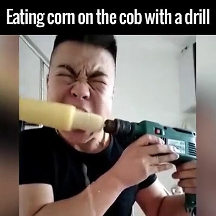 Eating Corn On The Cob With A Drill