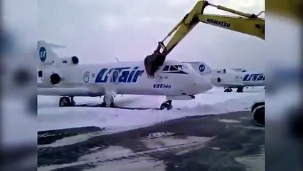 Furious airport worker smashes up plane after 'being fired by employer'