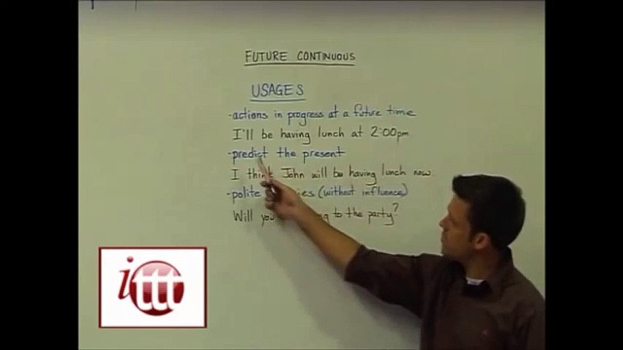 English Grammar - Future continuous - Usage - Teach English TEFL -