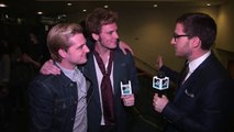 Josh Hutcherson & Sam Claflin talk with Josh Horowitz at the MTV Movie Awards