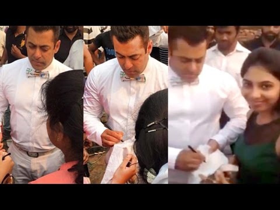 Salman Khan Giving Autographs To Fans On SULTAN Sets Leaked