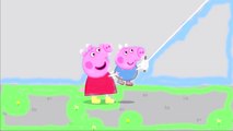 Peppa Pig and George Starting the Kite Peppa Pig Coloring Pages