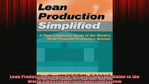 READ book  Lean Production Simplified A PlainLanguage Guide to the Worlds Most Powerful Production Online Free