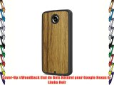 Cover-Up #WoodBack Etui de Bois Naturel pour Google Nexus 6 - Limba Noir