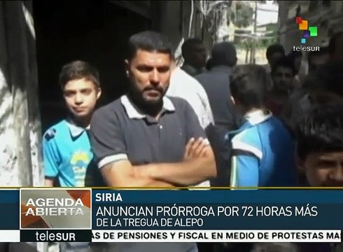 Siria: extienden a 72 horas la tregua contra yihadistas en Alepo