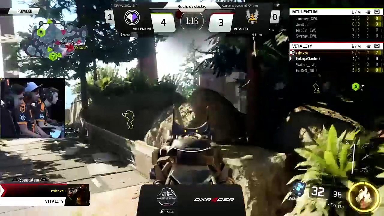 ESWC 2016 COD - 1/4 Finals Millenium vs Team Vitality Game 2 & 3 &4 (EN)