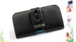 Samsung Galaxy S4 Active Leather Case - GT-i9295 SGH-i537 (AT&T) - Horizontal Pouch Type (Black)