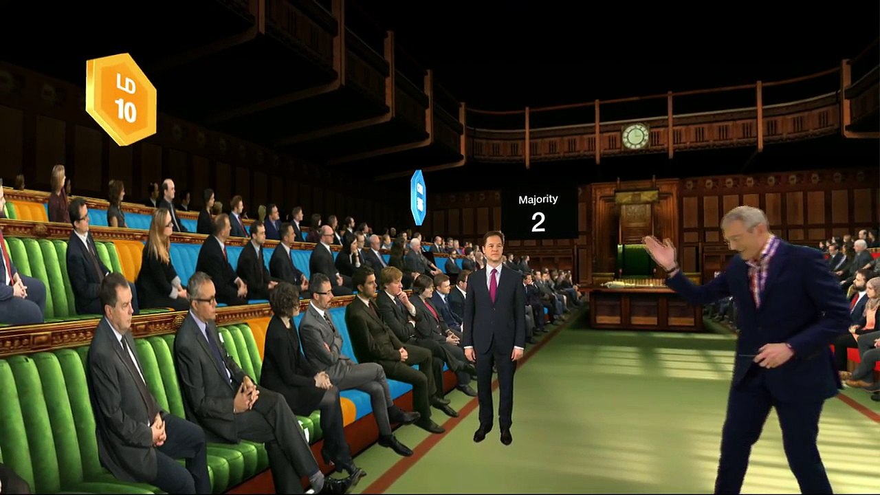 Election 2015: Exit poll in virtual House of Commons - BBC News