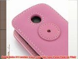 Nokia Asha 311 Leather Case - Flip Top Type (Petal Pink) by PDair
