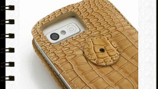Acer Liquid Gallant Duo Leather Case - E350 - Flip Top Type (Brown/Crocodile Pattern) by Pdair