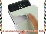 PDair Leather Case for Samsung Galaxy Note GT-N7000 - Flip Type (White)