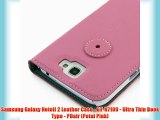 Samsung Galaxy NoteII 2 Leather Case - GT-N7100 - Ultra Thin Book Type - PDair (Petal Pink)