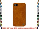 SWITCH EASY Coque rigide cuir Lux marron pour iPhone 4/4S